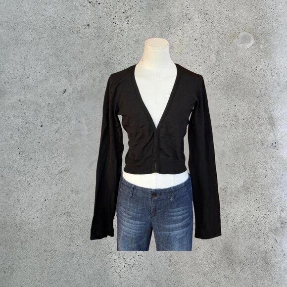 Vintage black cropped cardigan - Picture 1 of 7